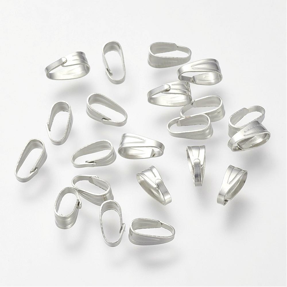 zaad complexiteit Afhankelijkheid Snap on Hangers Zilver Nikkelvrij 7x3mm - Beads & Basics