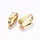 10 stuks Stainless Steel Snap on Hangers Gold Plated 6x3x2mm - A10