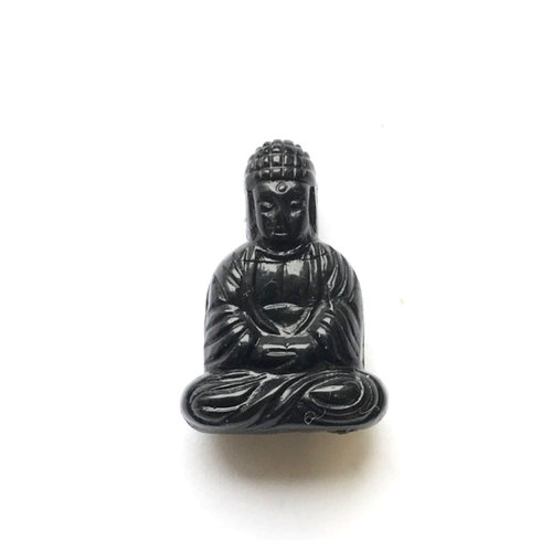 3 pieces Buddha Black Bead 20x13mm 