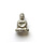 Buddha Silver Acrylic Bead 20x13mm, 3 pieces