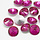 Rivoli Puntsteen 12mm Fuchsia Roze