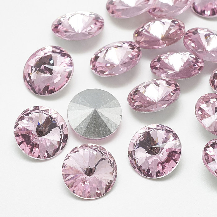 Rivoli Puntsteen 12mm Light Rose