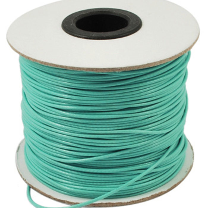 5 meter Waxed Cord 0.8mm Turquoise