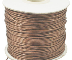 5 meter Waxkoord 0.8mm Bruin