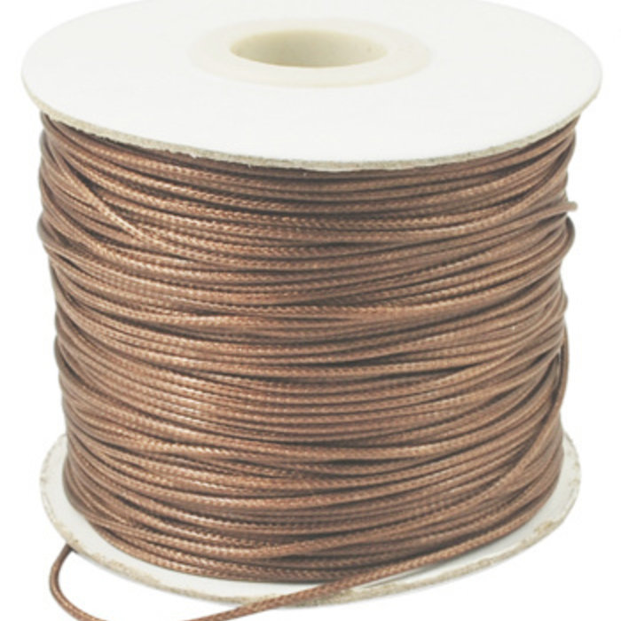 5 meter Waxed Cord 0.8mm Brown