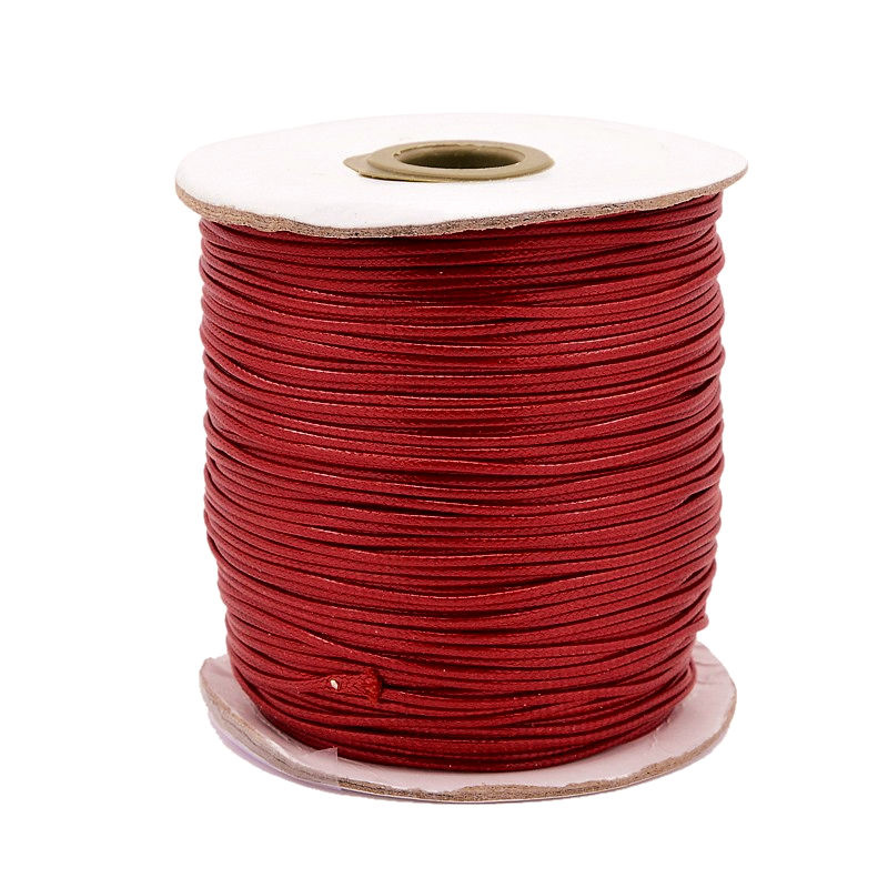 Waxed Cord 0.8mm Red - Beads & Basics