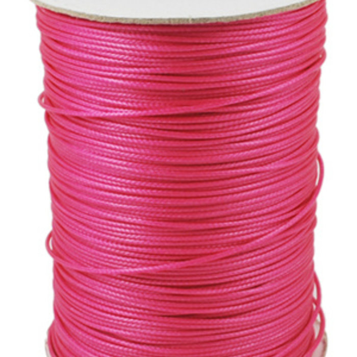5 meter Waxkoord 0.8mm Fel Roze