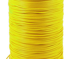 5 meter Waxed Cord 0.8mm Yellow