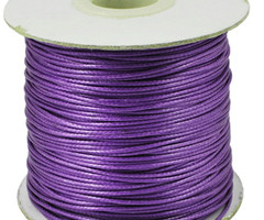 5 meter Waxkoord 0.8mm Paars