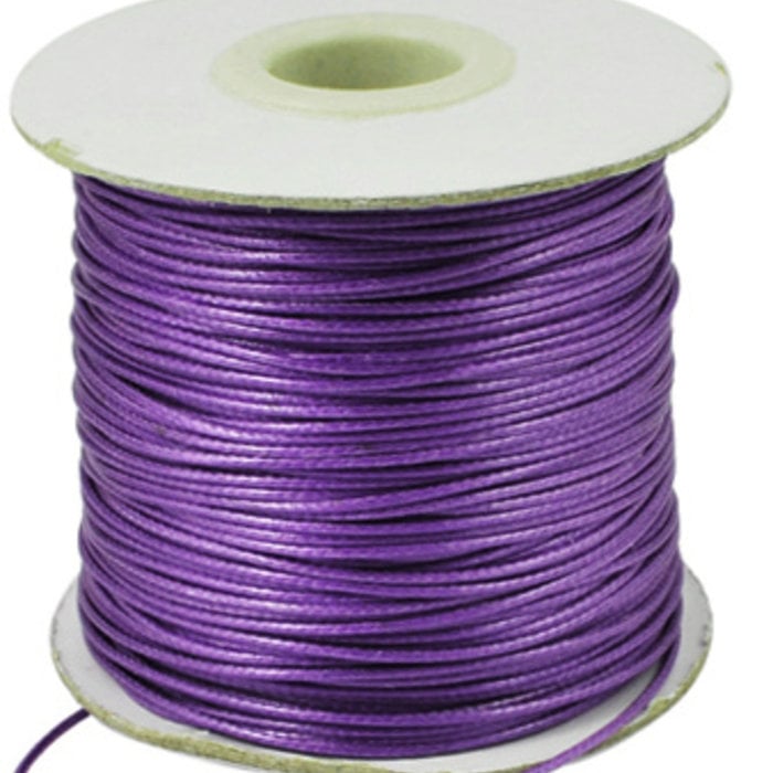 5 meter Waxed Cord 0.8mm Purple