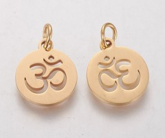 Stainless Steel Bedel Ohm Gold Plated 12mm