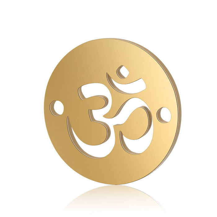 Stainless Steel Tussenzetsel Ohm Gold Plated 12mm