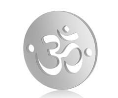 Stainless Steel Ohm Connector Silver 12mm