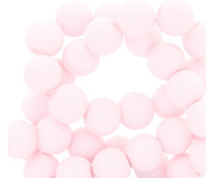 100 pieces Matte Baby Pink Acrylic Beads 6mm