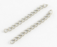 10 pieces Stainless Steel Extender Chain 40x3mm