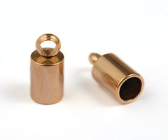 10 stuks Stainless Steel Eindkapje voor 3mm Koord Gold Plated