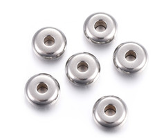 10 stuks Stainless Steel Spacer Beads 6x3mm