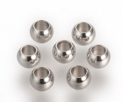 10 stuks Stainless Steel Spacer Beads Kralen Zilver 4x3mm