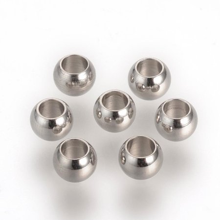 10 pieces Stainless Steel Spacer Beads 4x3mm