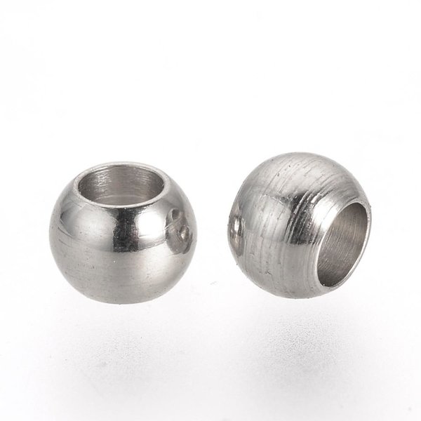 10 stuks Stainless Steel Spacer Beads Kralen Zilver 4x3mm