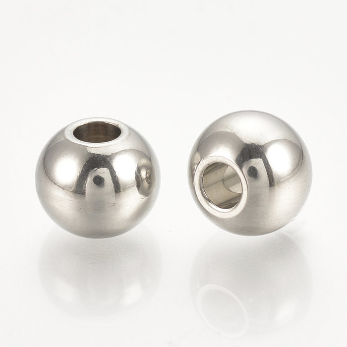 20 stuks Stainless Steel Spacer Beads Kralen Zilver 6x5mm