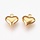 5333 Stainless Steel Heart Charm 13x12mm Golden, 3 pieces