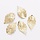 5317 Stainless Steel Leaf Charm 18x10mm Golden, 4 pieces