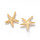 5302 3 pieces Stainless Steel Starfish Charm 23x21mm Golden