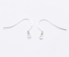 4 stuks 925 Sterling Zilver Oorbelhaakjes 15x18mm