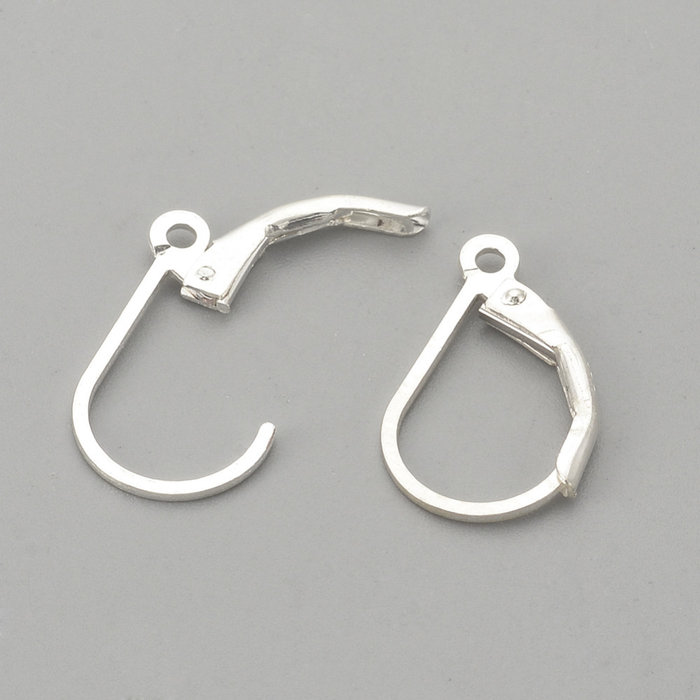 2 stuks 925 Sterling Zilver Hoop Oorbelhaakjes 16x10mm