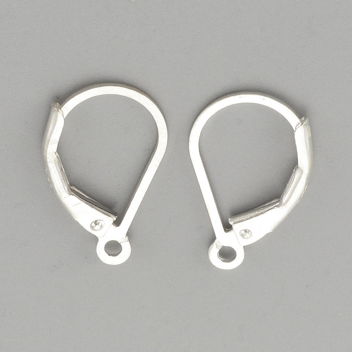 2 stuks 925 Sterling Zilver Hoop Oorbelhaakjes 16x10mm
