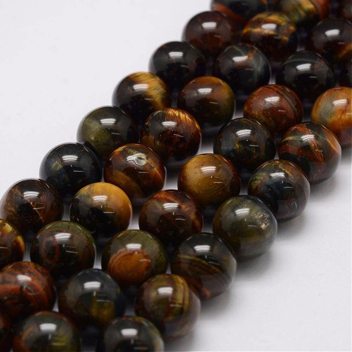 Natural Tiger Eye Beads 8mm, strand 40 pieces