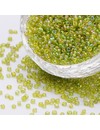Seed Beads Yellow Green Shine 4mm, 20 gram