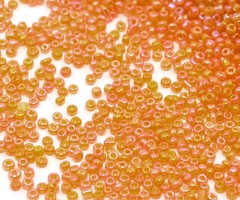 Seed Beads Orange  Shine 4mm, 20 gram