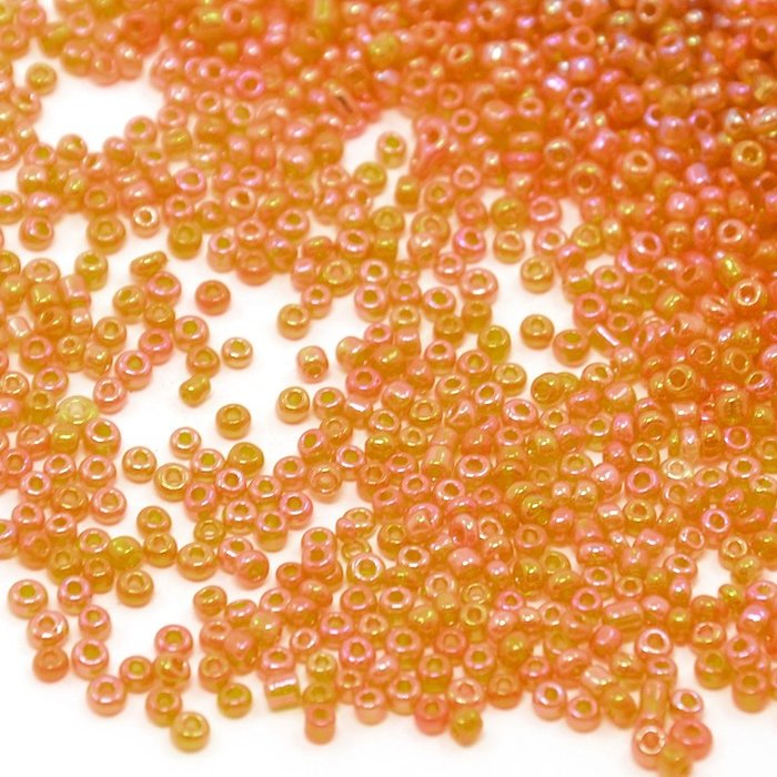 10102* Rocailles Oranje  Shine 4mm, 20 gram