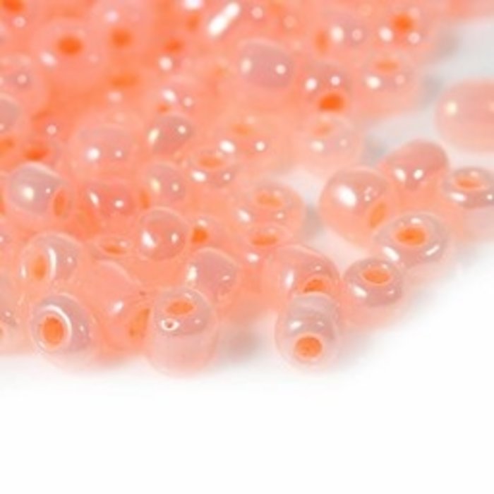 10018* Rocailles Zalm Roze 2mm, 7 gram