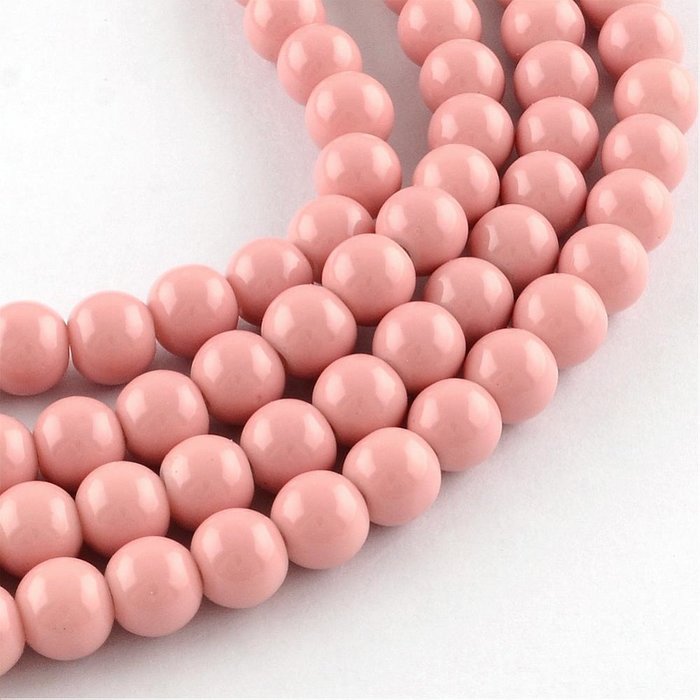 100 stuks Glaskralen 4mm Vintage Roze