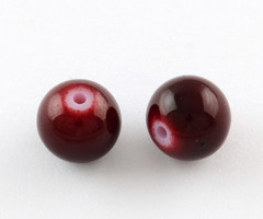 100 pieces Glassbeads 4mm Wine Red