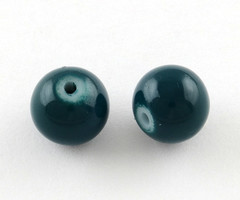 100 pieces Glassbeads 4mm Petrol