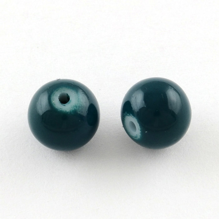 100 stuks Glaskralen 4mm Petrol