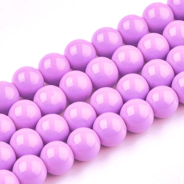 100 pieces Glassbeads 4mm Candy Pink