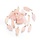 Natural Morganite Nugget Charms 12x20mm, 3 pieces