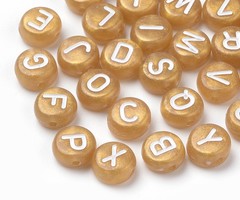 Alphabet Charms, Gold Letter Beads, Initial Beads for Jewelry Making, –  UniqueBeadsNY