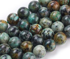 Natural Afrikaans Turquoise Kralen 8mm, streng 43 stuks