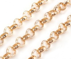 1 meter Jewellery Chain Necklace Gold Plated 6mm
