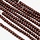 105* Top Quality Glass Pearls 4mm Dark Brown, strand 100 pieces