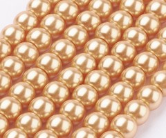 Glass Pearls 4mm Camel Brown, strand 180 pieces