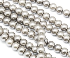 Streng 72 stuks Top Quality Glasparels 6mm Grijs
