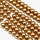 119* Top Quality Glasspearls 6mm Gold Brown, strand 72 pieces