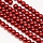 120* Top Quality Glasspearls 6mm Dark Red, strand 72 pieces